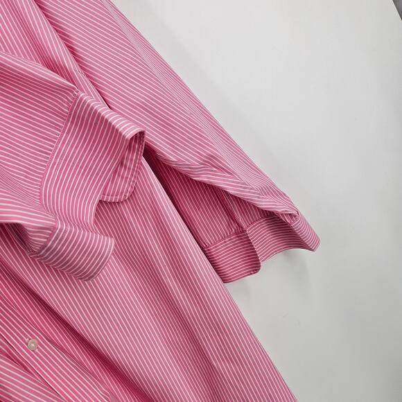 LRL Ralph Lauren Button Down Shirt Pink Striped Non-Iron Long Sleeve Size 3X - Picture 4 of 6